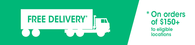 Free Delivery. On orders of $75+ to eligible locations.