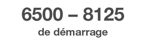 6500 – 8125 W de démarrage