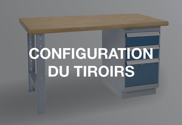 Configuration du tiroirs