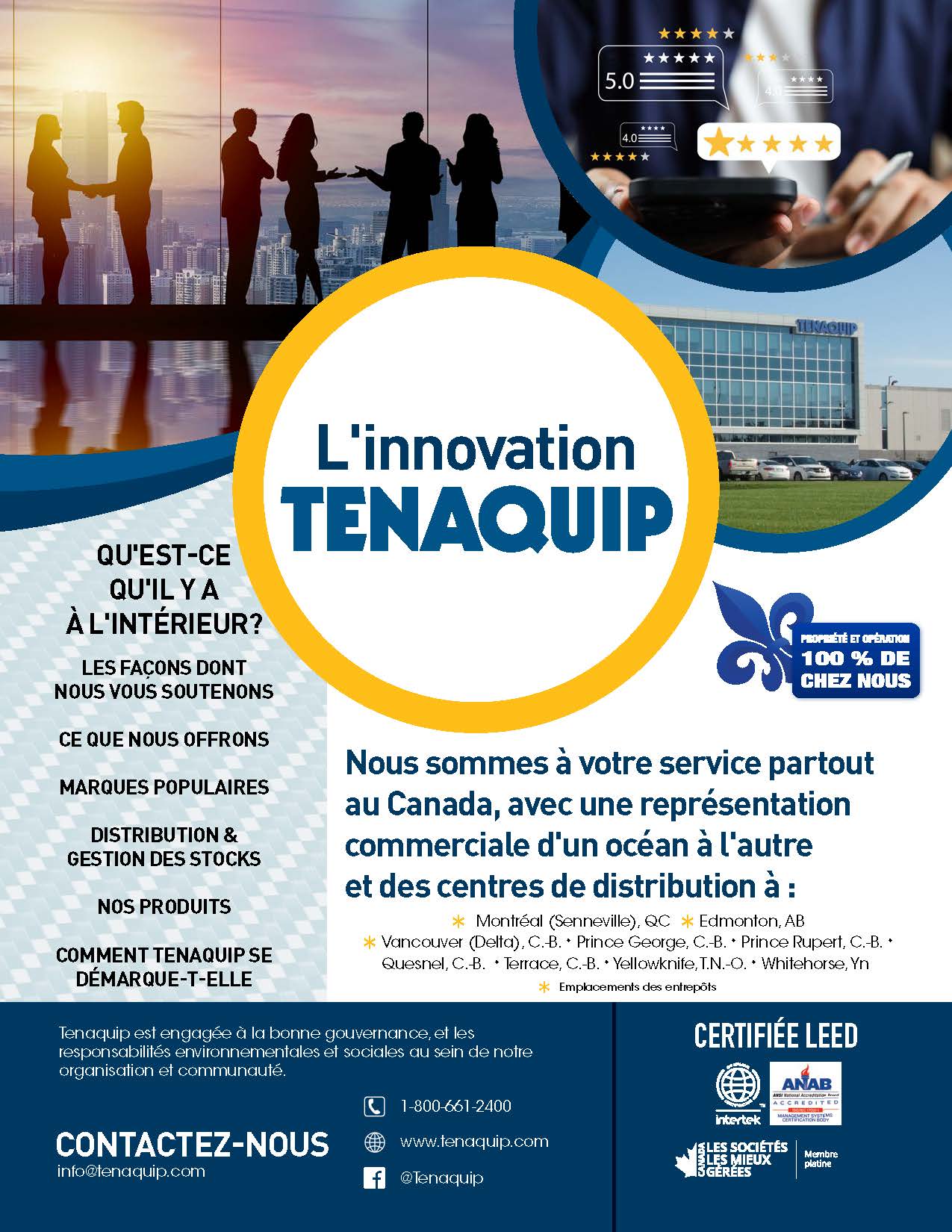 Profil d'entreprise de Tenaquip