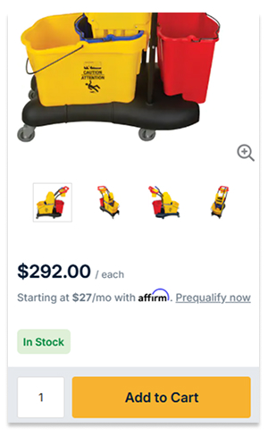 Fill cart