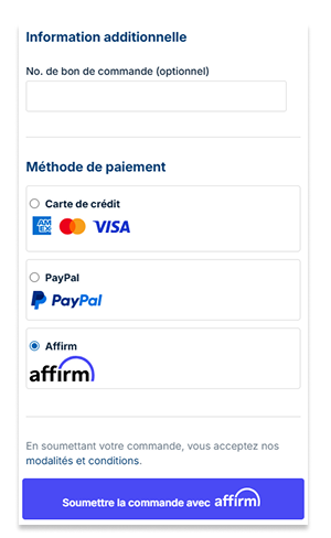 Complétez votre achat